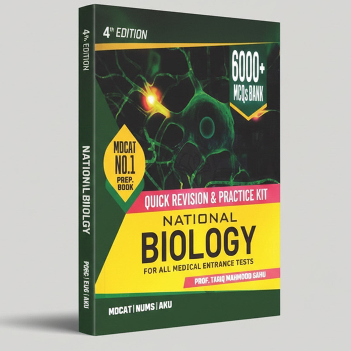 National Biology Practice Book Latest – 6000+ MCQs for MDCAT, NUMS & Medical Entry Tests by Prof Tariq Mahmood Sahu